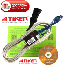 FTDI Кабель шнур Atiker для налаштування ГБО Atiker інтерфейс з індикацією для налаштування ГБО Atiker