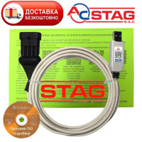 Кабель для диагностики и настройки ГБО STAG 4 plus, 200 GoFast, 4 Eco, 300 premium, 300 ISA2, 400 DPI на чипі PL2303