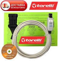 Кабель для диагностики и настройки ГБО Torelli T3, T3 Pro, T3 OBD, T3s, Torelli T4 direct injection на чипі PL2303