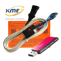 Кабель для діагностики та налаштування ГБО KME з індикацією сигналів на чіпі FTDI плюс флешка з додатками ГБО та драйверами