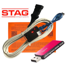 Кабель для діагностики та налаштування ГБО STAG з індикацією сигналів на чіпі FTDI плюс флешка з додатками ГБО та драйверами