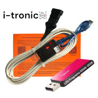 Кабель для діагностики та налаштування ГБО I-TRONIC з індикацією сигналів на чіпі FTDI плюс флешка з додатками ГБО та драйверами
