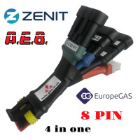 Перехідник універсальний для ГБО AEB, Zenit, Europegas і 8-піновий 4 в одному для ГБО 4 покоління Перехідник універсальний для ГБО AEB, Zenit, Europegas і 8-піновий 4 в одному для ГБО 4 покоління