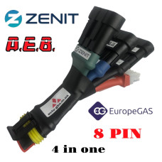 Перехідник універсальний для ГБО AEB, Zenit, Europegas і 8-піновий 4 в одному для ГБО 4 покоління Перехідник універсальний для ГБО AEB, Zenit, Europegas і 8-піновий 4 в одному для ГБО 4 покоління